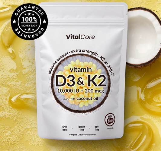 Vitamin D3 K2 Supplement Softgels